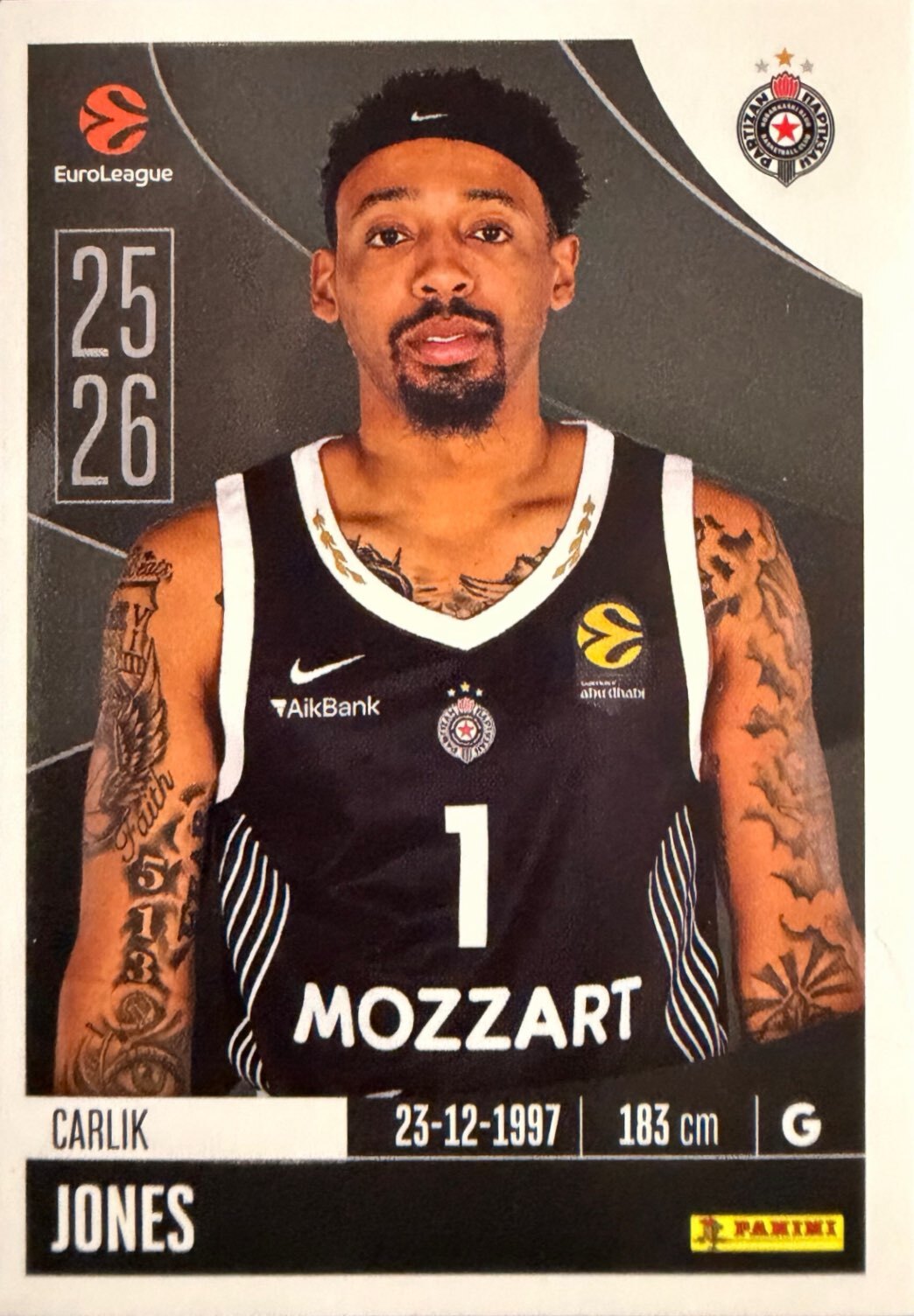 EuroLeague 2025/26 Panini - Scegli figurina da 231 a 448