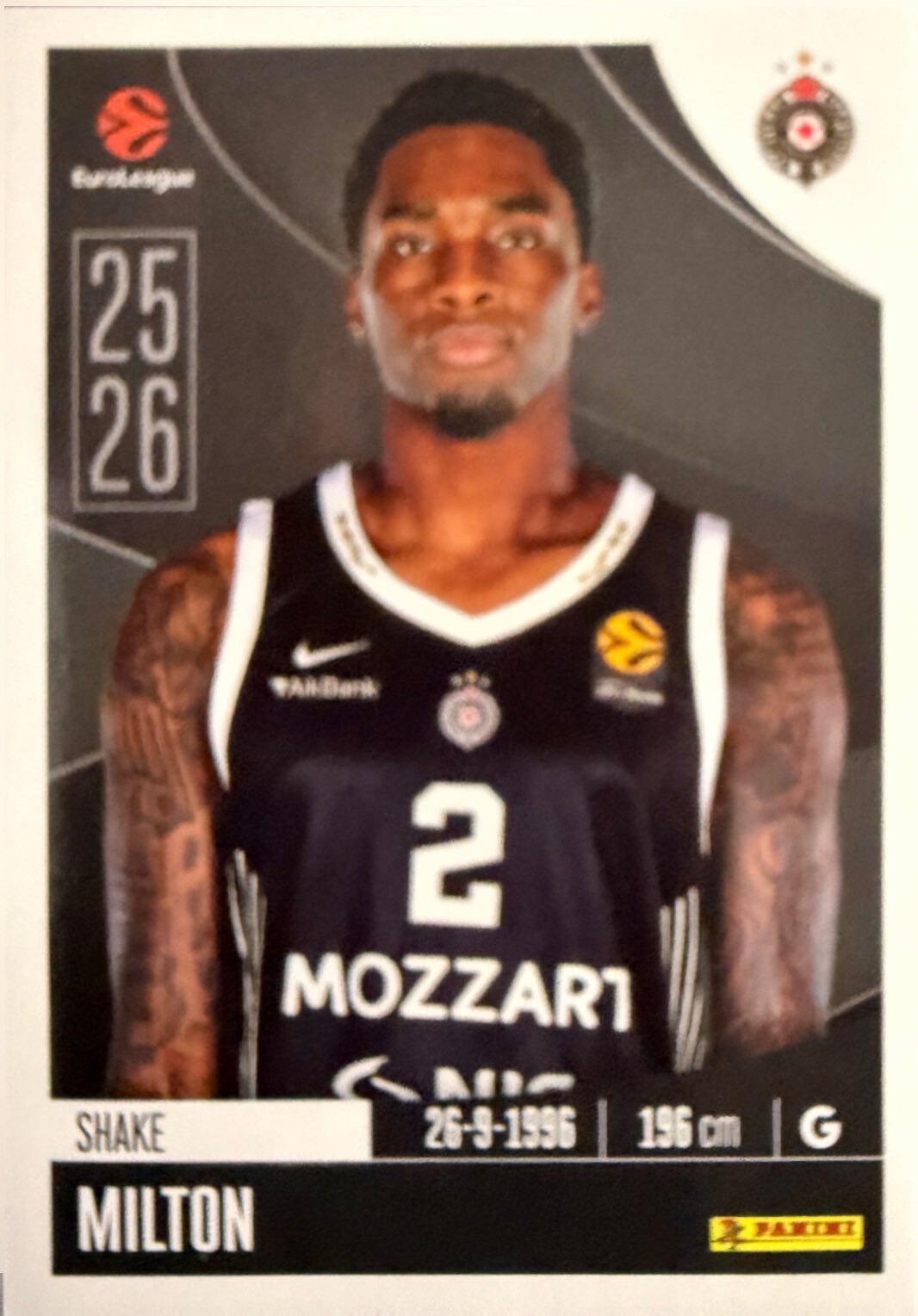 EuroLeague 2025/26 Panini - Scegli figurina da 231 a 448