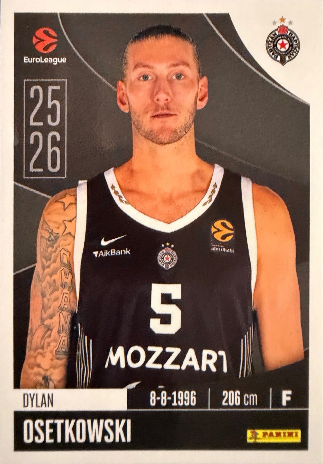 EuroLeague 2025/26 Panini - Scegli figurina da 231 a 448