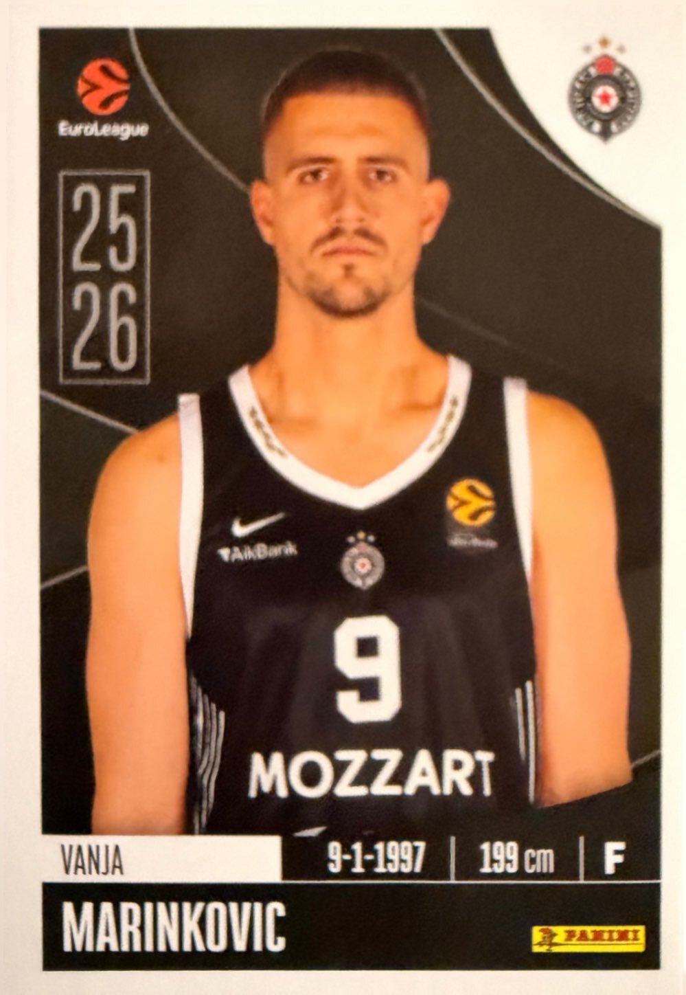 EuroLeague 2025/26 Panini - Scegli figurina da 231 a 448