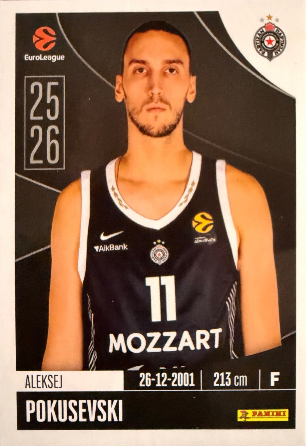 EuroLeague 2025/26 Panini - Scegli figurina da 231 a 448