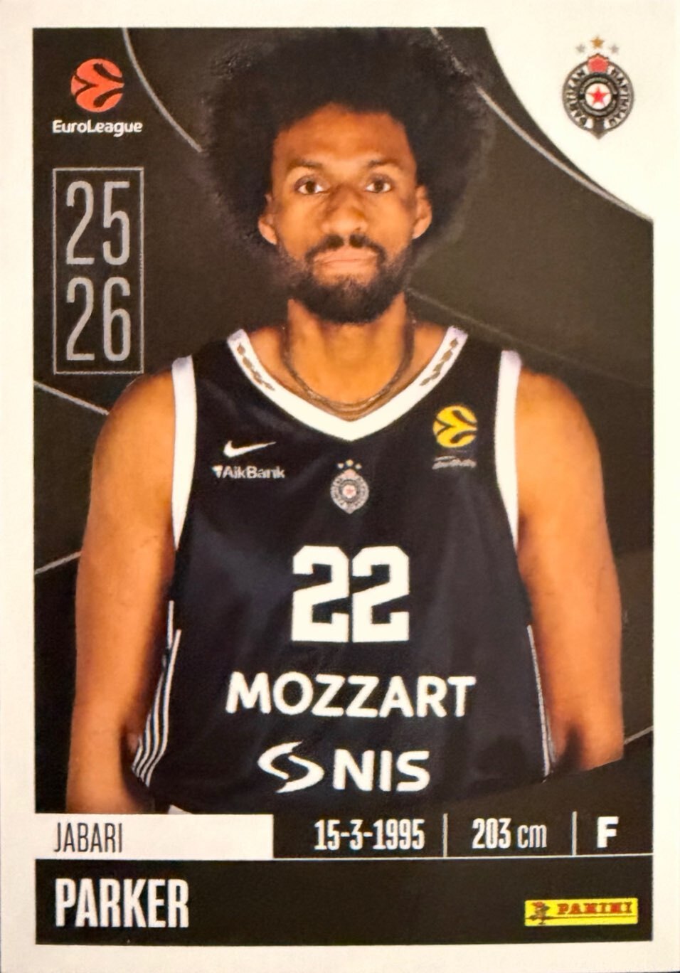 EuroLeague 2025/26 Panini - Scegli figurina da 231 a 448