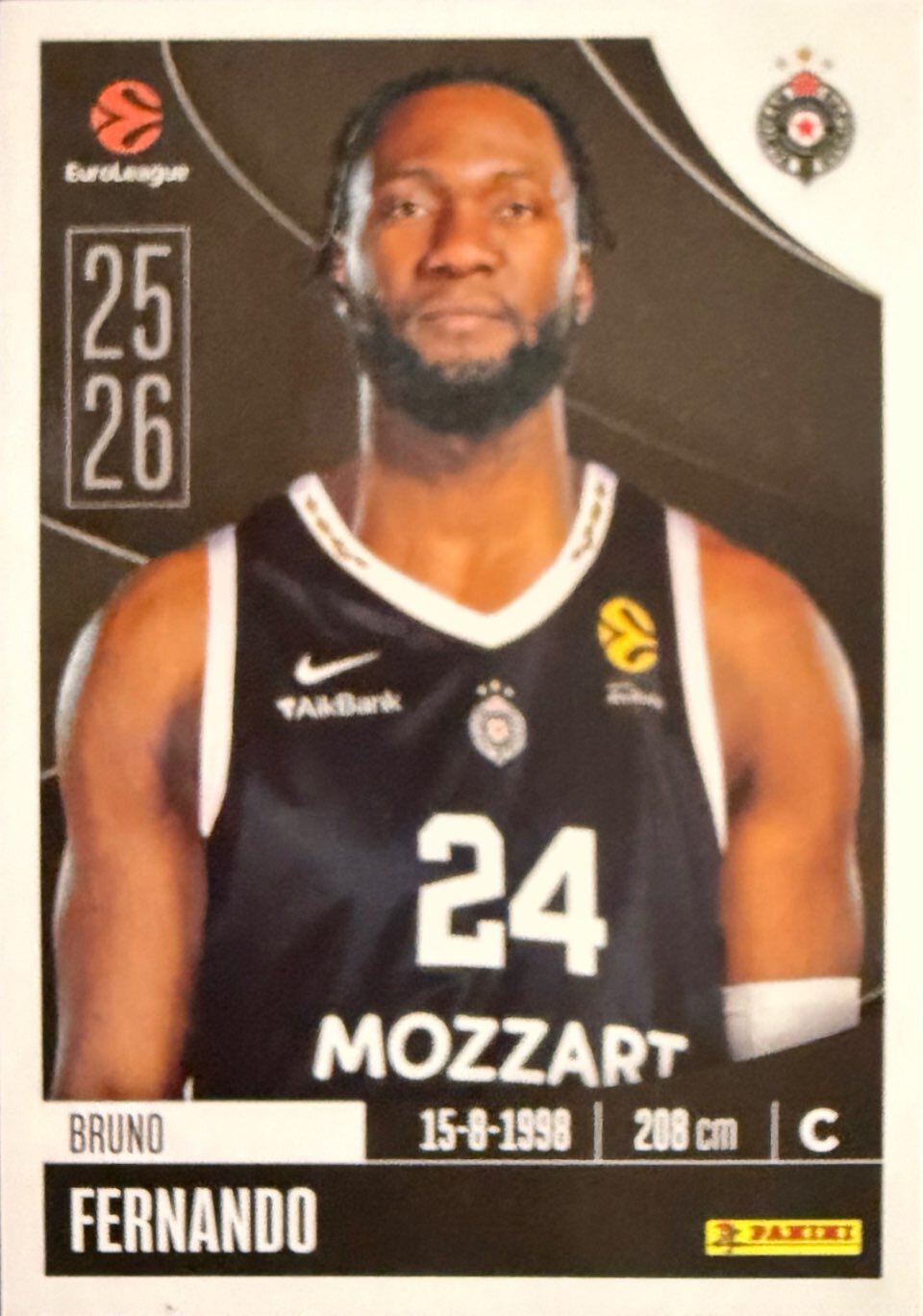 EuroLeague 2025/26 Panini - Scegli figurina da 231 a 448
