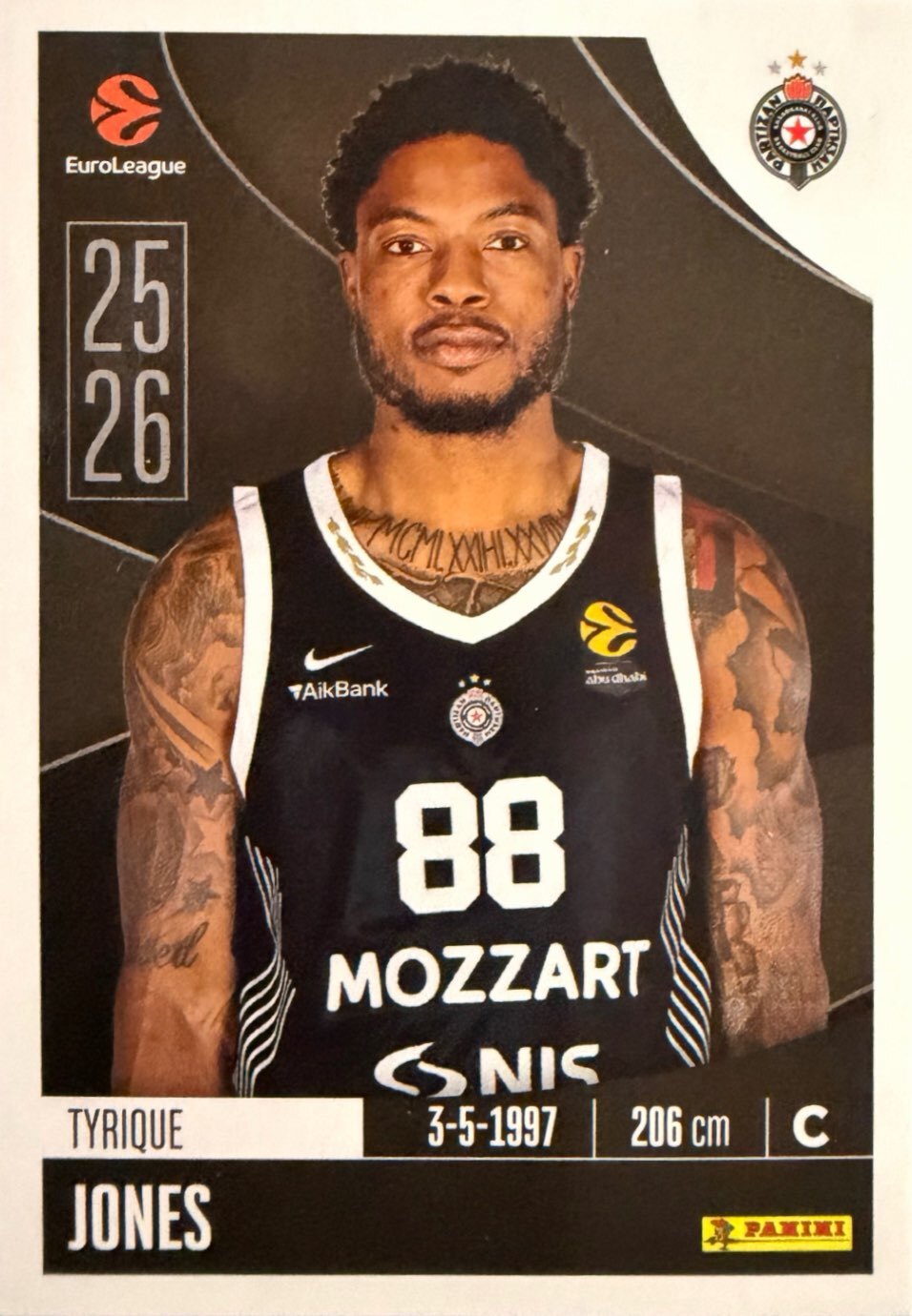EuroLeague 2025/26 Panini - Scegli figurina da 231 a 448