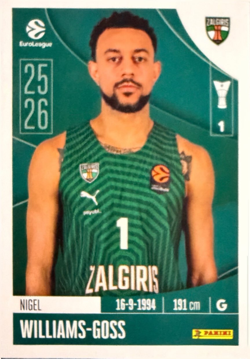 EuroLeague 2025/26 Panini - Scegli figurina da 231 a 448