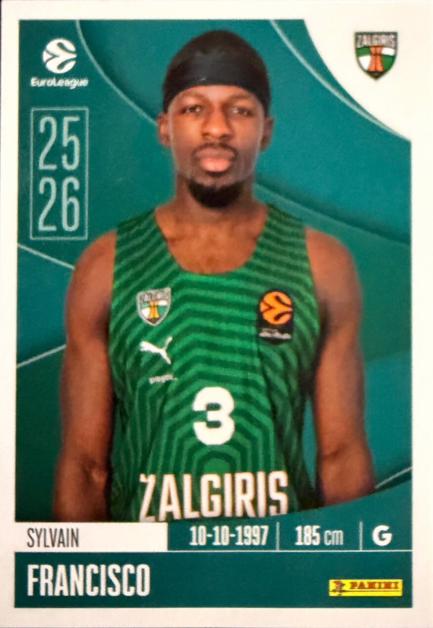 EuroLeague 2025/26 Panini - Scegli figurina da 231 a 448