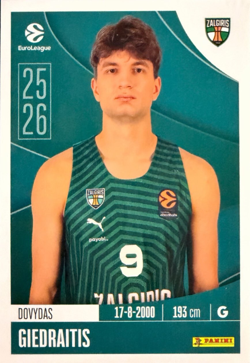EuroLeague 2025/26 Panini - Scegli figurina da 231 a 448