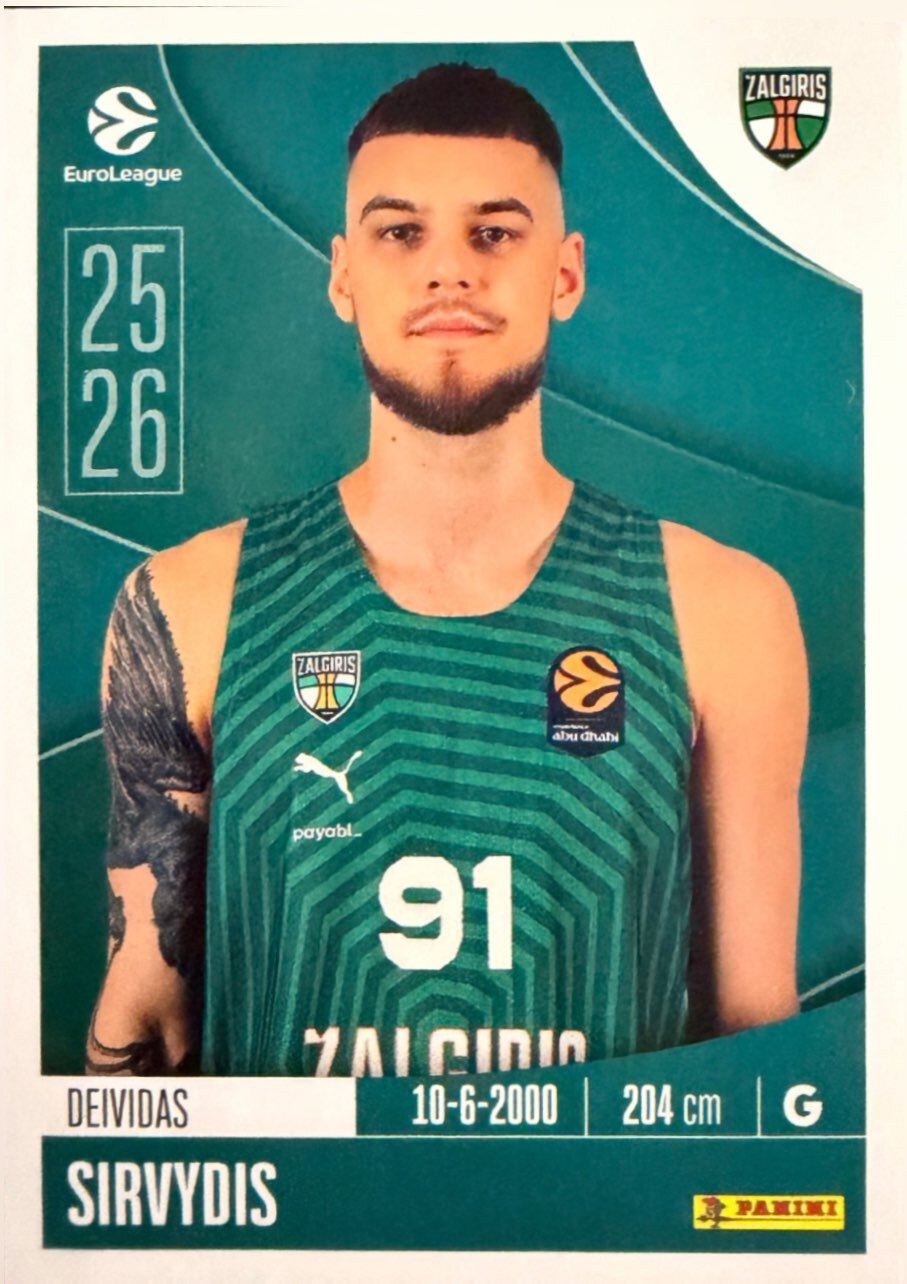 EuroLeague 2025/26 Panini - Scegli figurina da 231 a 448