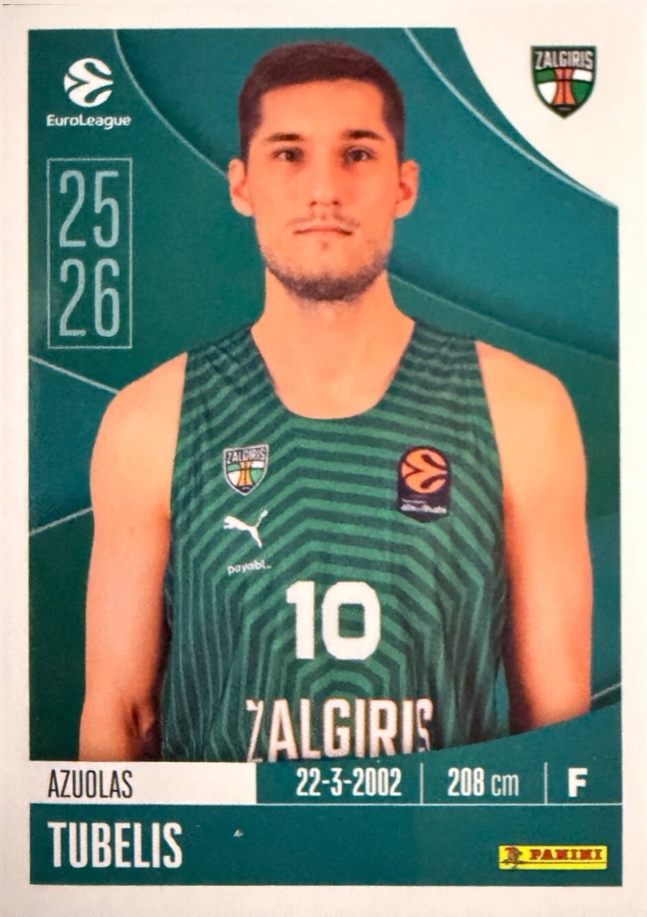 EuroLeague 2025/26 Panini - Scegli figurina da 231 a 448