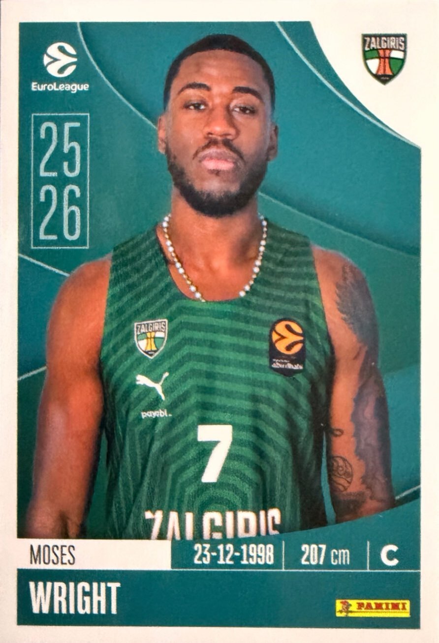 EuroLeague 2025/26 Panini - Scegli figurina da 231 a 448