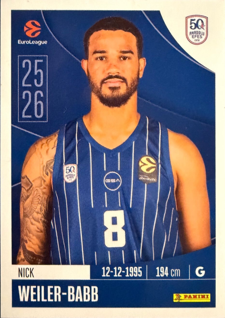 EuroLeague 2025/26 Panini - Scegli figurina da da 1 a 230
