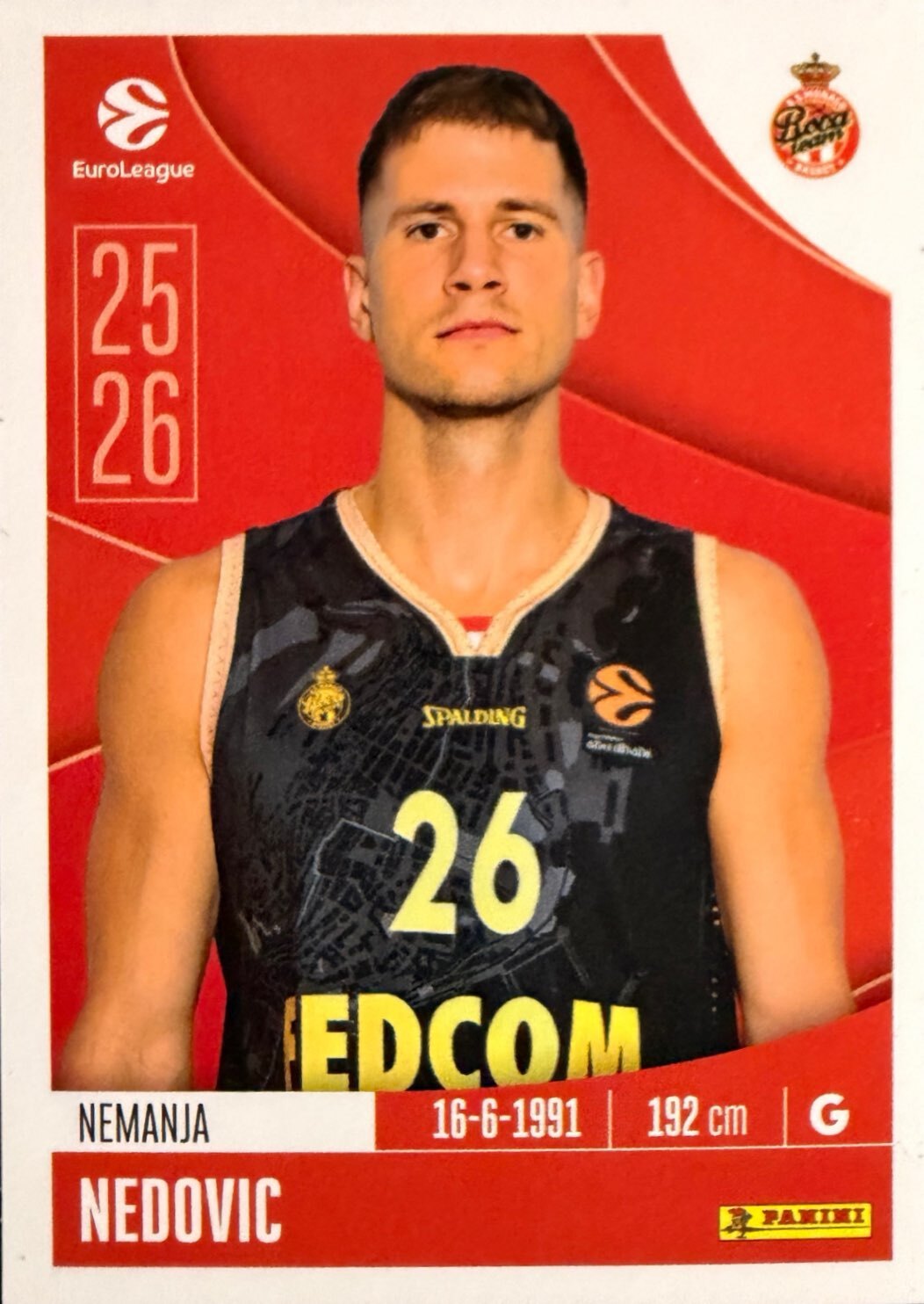 EuroLeague 2025/26 Panini - Scegli figurina da da 1 a 230