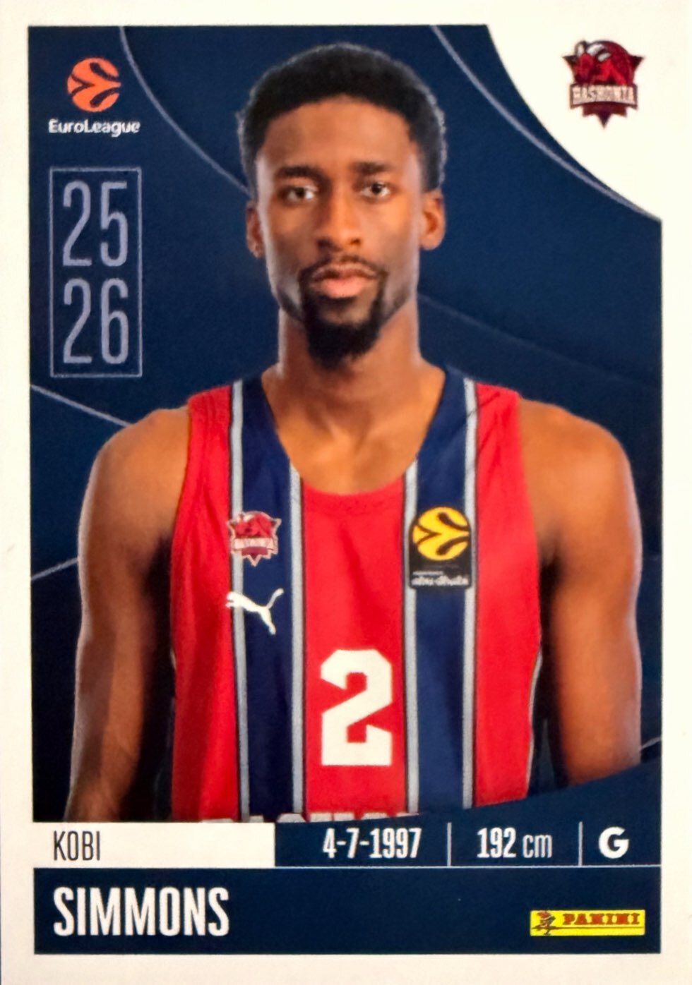 EuroLeague 2025/26 Panini - Scegli figurina da da 1 a 230