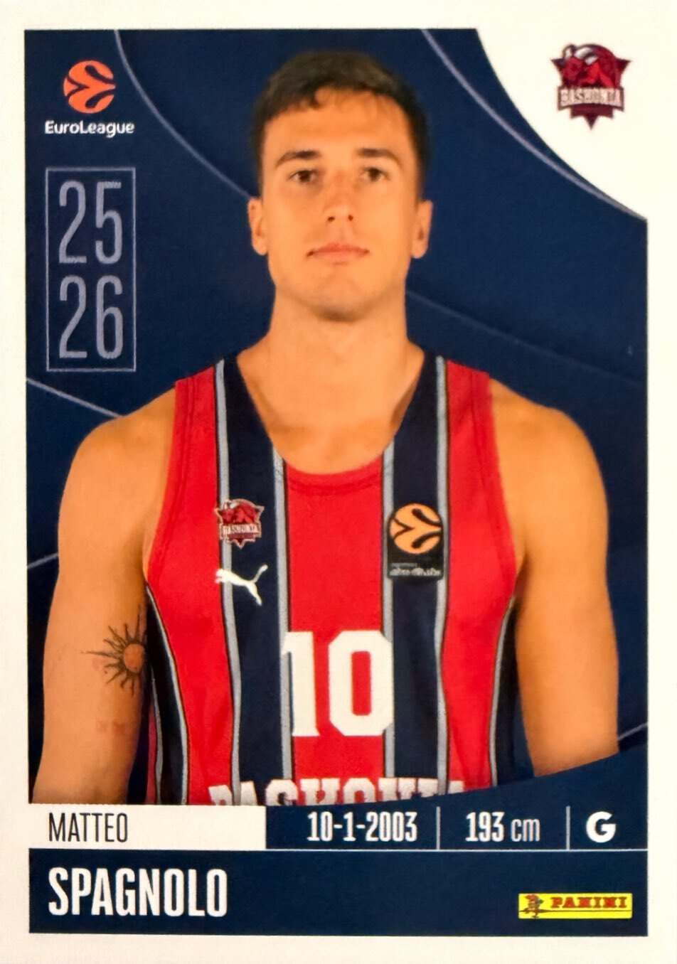 EuroLeague 2025/26 Panini - Scegli figurina da da 1 a 230