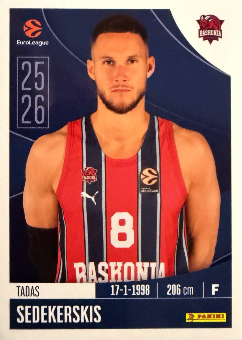 EuroLeague 2025/26 Panini - Scegli figurina da da 1 a 230
