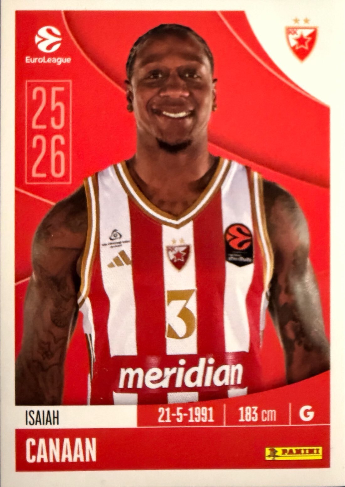 EuroLeague 2025/26 Panini - Scegli figurina da da 1 a 230