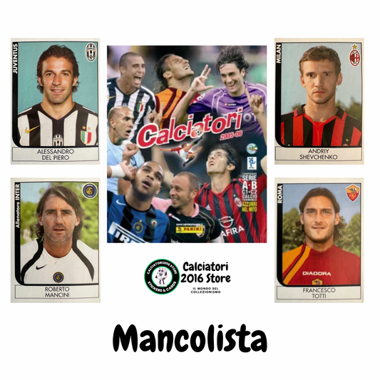 Calciatori Panini 2005/06 mancolista Scegli figurina da 401 a 500