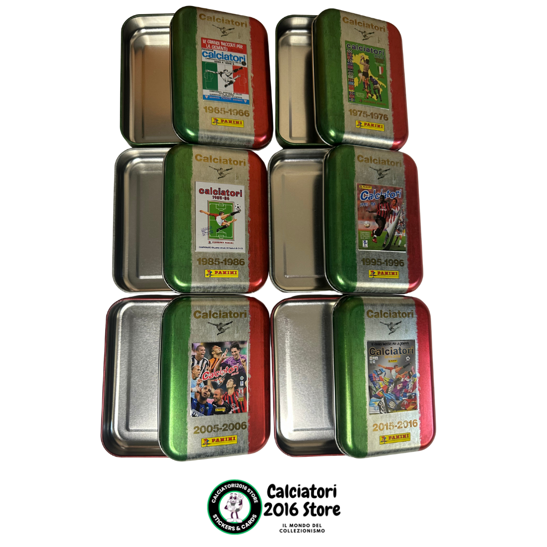 Calciatori Panini 2025/26 - Set 6 Tin Box Vuote