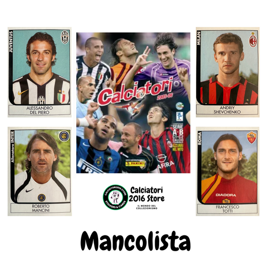Calciatori Panini 2005/06 mancolista Scegli figurina da 701 a 780