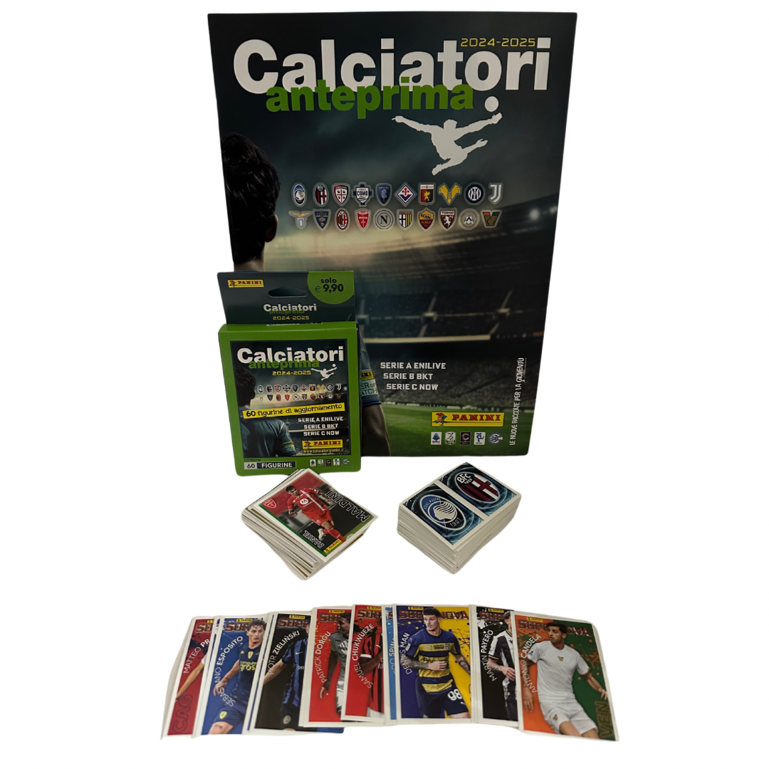 Calciatori Anteprima 2024/25 Panini - Album vuoto + Set 360 figurine + 20 supernove + agg