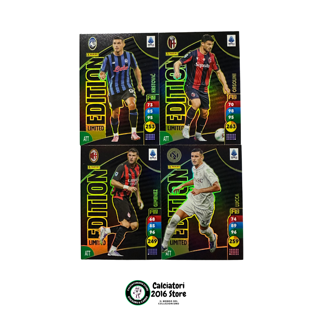 Calciatori Adrenalyn XL 2025/26 - Set completo 4 Limited Edition Premium