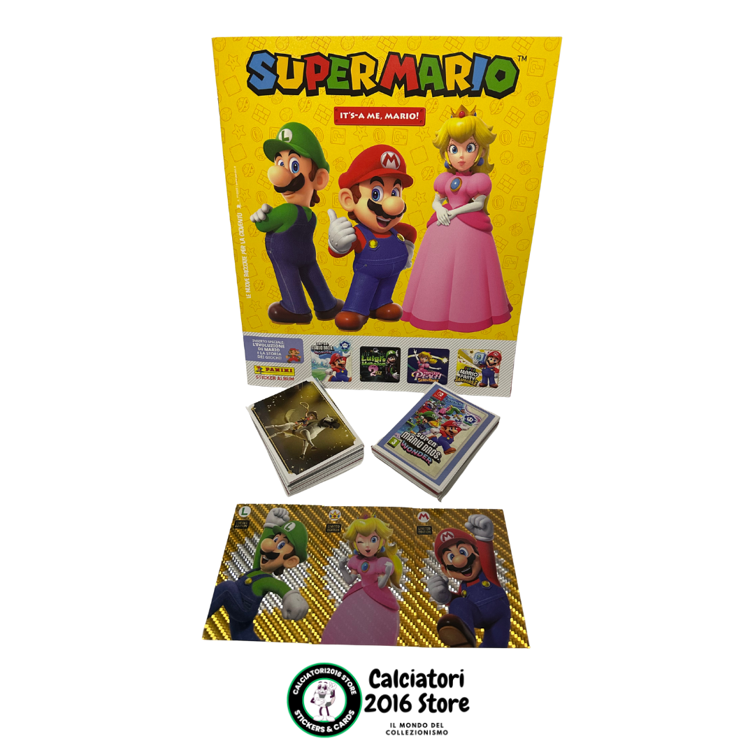 Super Mario Panini 2025 - Album + Set completo 224 Figurine + 3 Limited