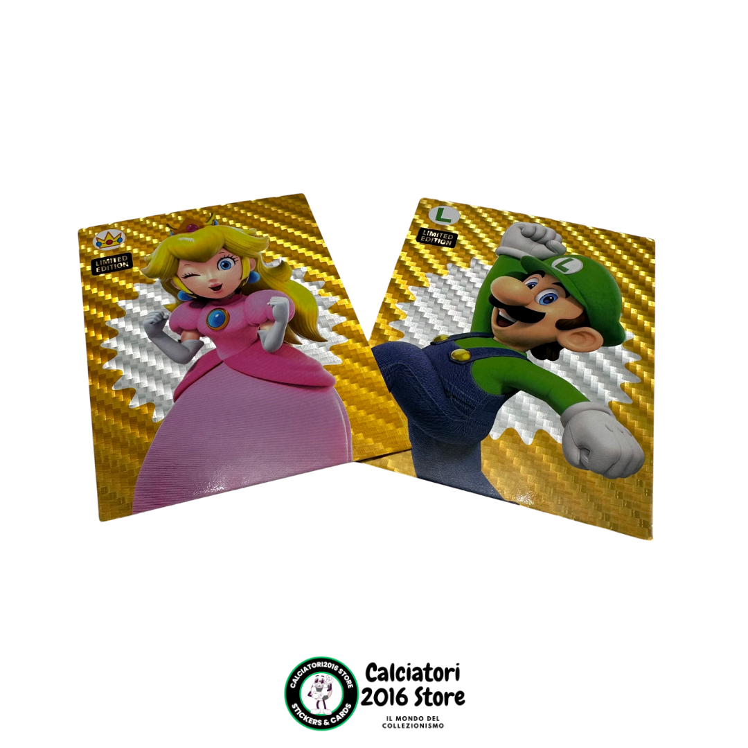 Super Mario Panini 2025 -  2 Limited Edition Ecoblister Luigi Peach