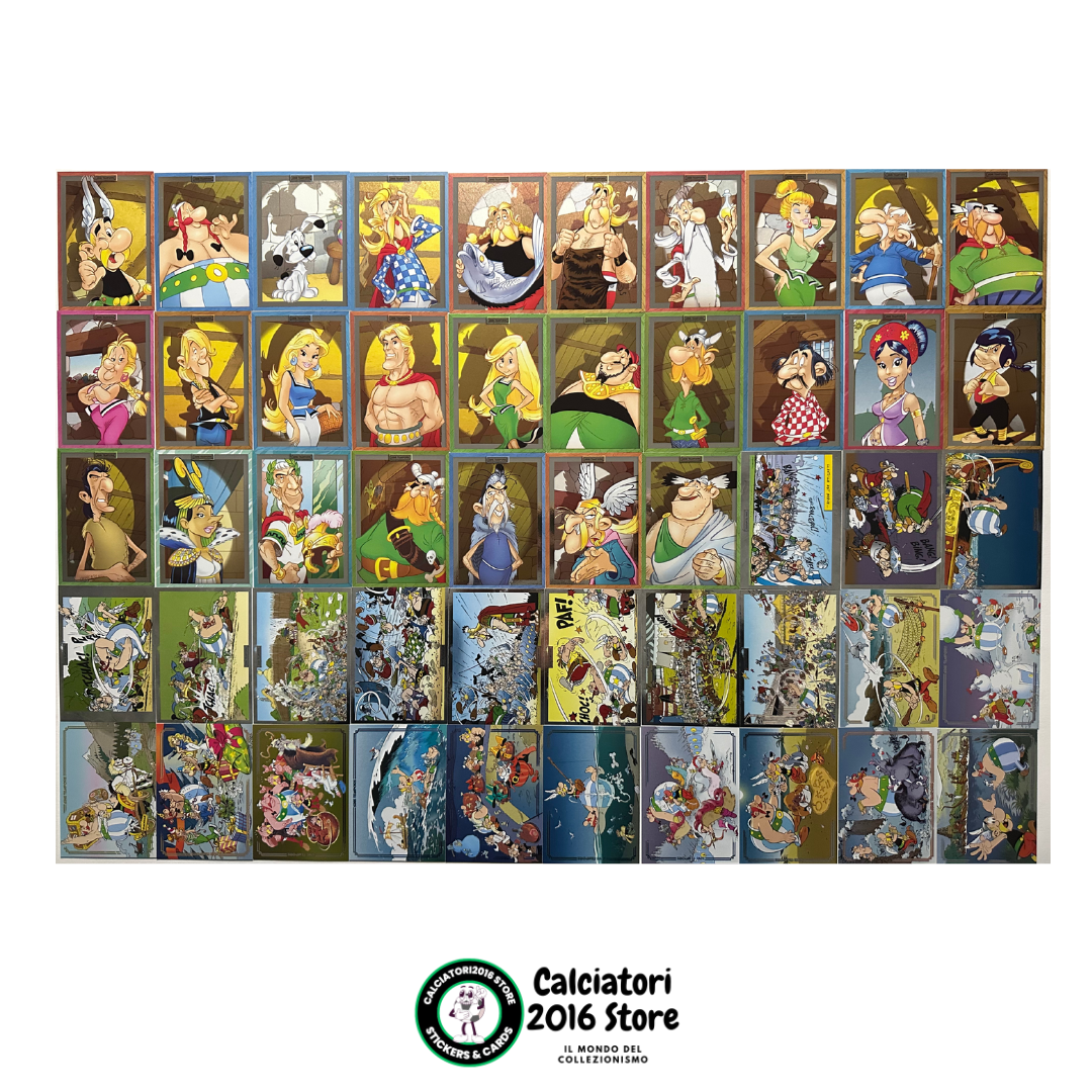 Asterix Sine Tempore Panini - Set completo 50 card Parallel Silver Foil