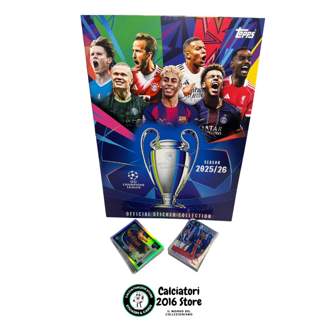 Champions League 2025/26 Topps - Album  + lotto 100 figurine doverse