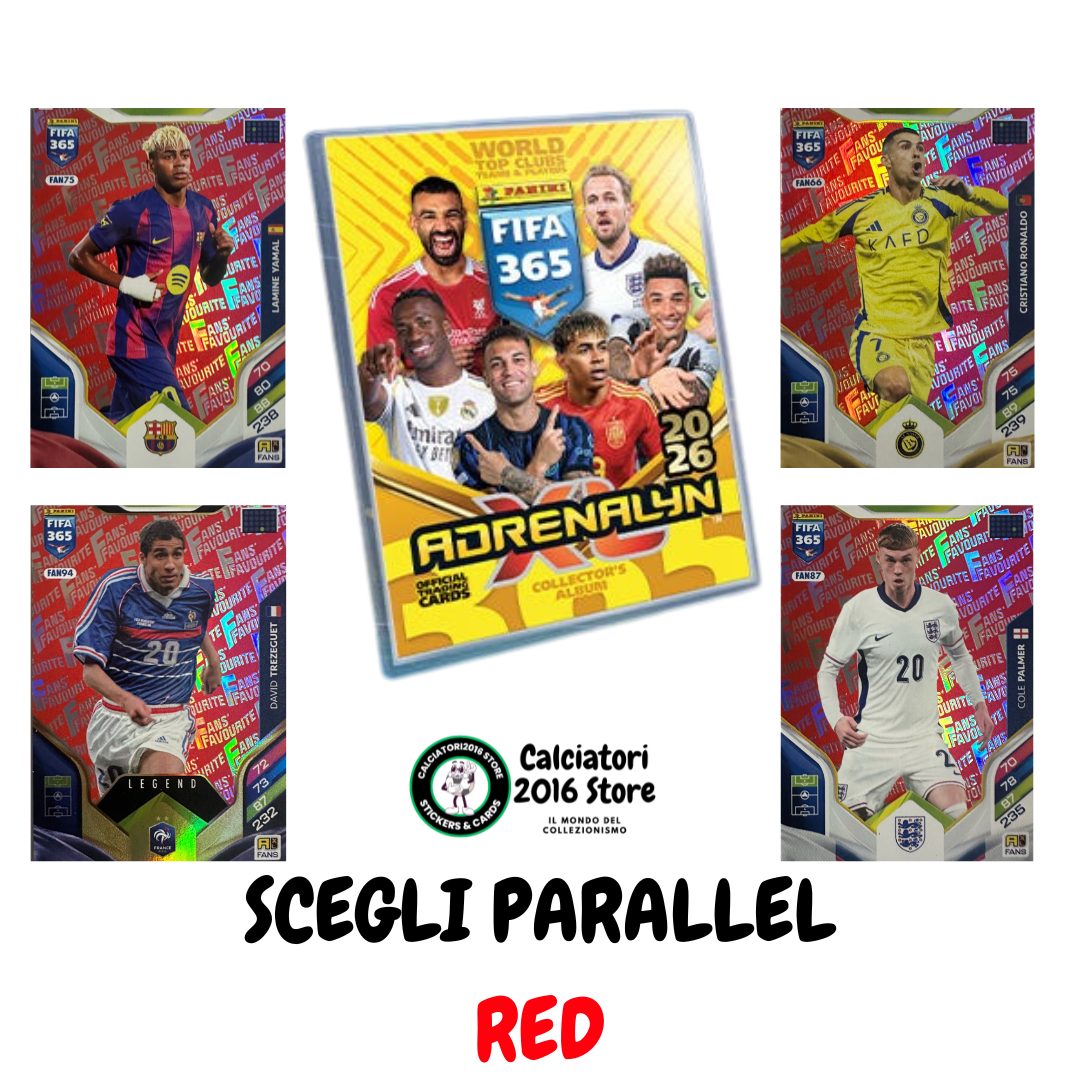 Panini Adrenalyn XL FIFA 365 2026 - Card Parallel Red a scelta