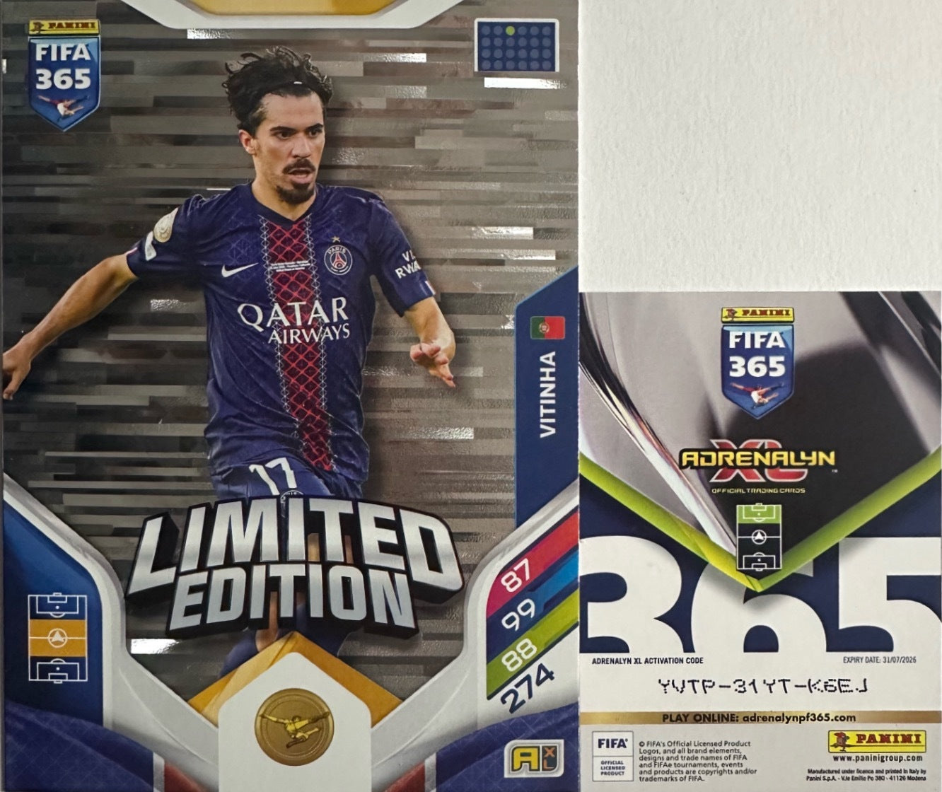 Panini Adrenalyn XL FIFA 365 2026 - Limited Momentum Premium Gold XXL a scelta