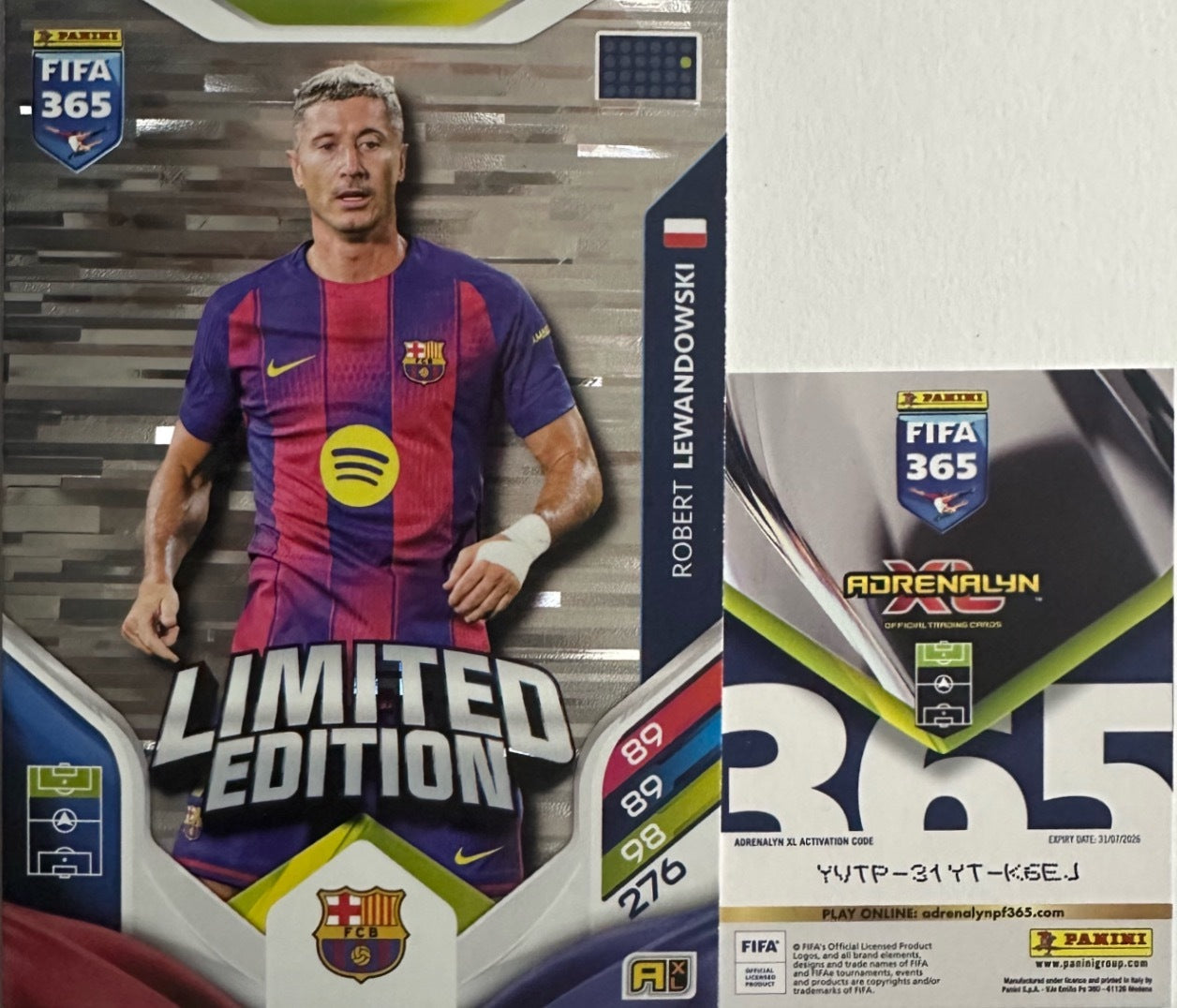 Panini Adrenalyn XL FIFA 365 2026 - Limited Momentum Premium Gold XXL a scelta
