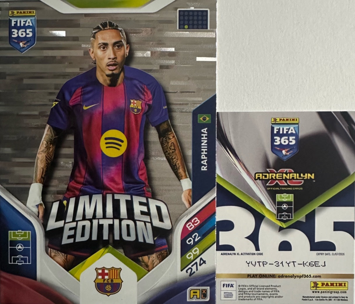 Panini Adrenalyn XL FIFA 365 2026 - Limited Momentum Premium Gold XXL a scelta