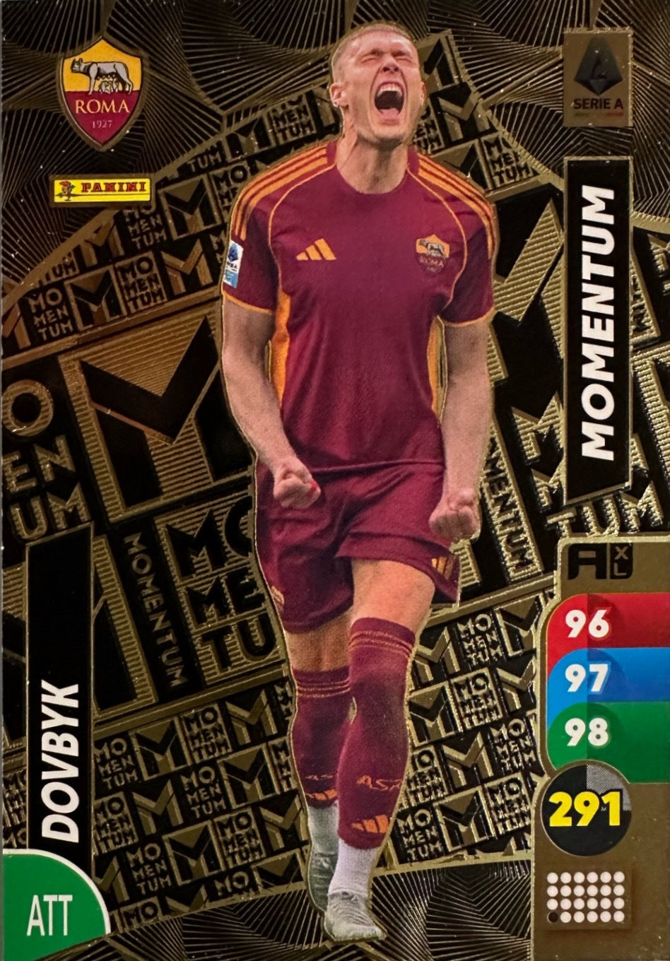 Panini Calciatori Adrenalyn XL 2025-26 card Momentum Extra Gold Mitici Invincibile a scelta