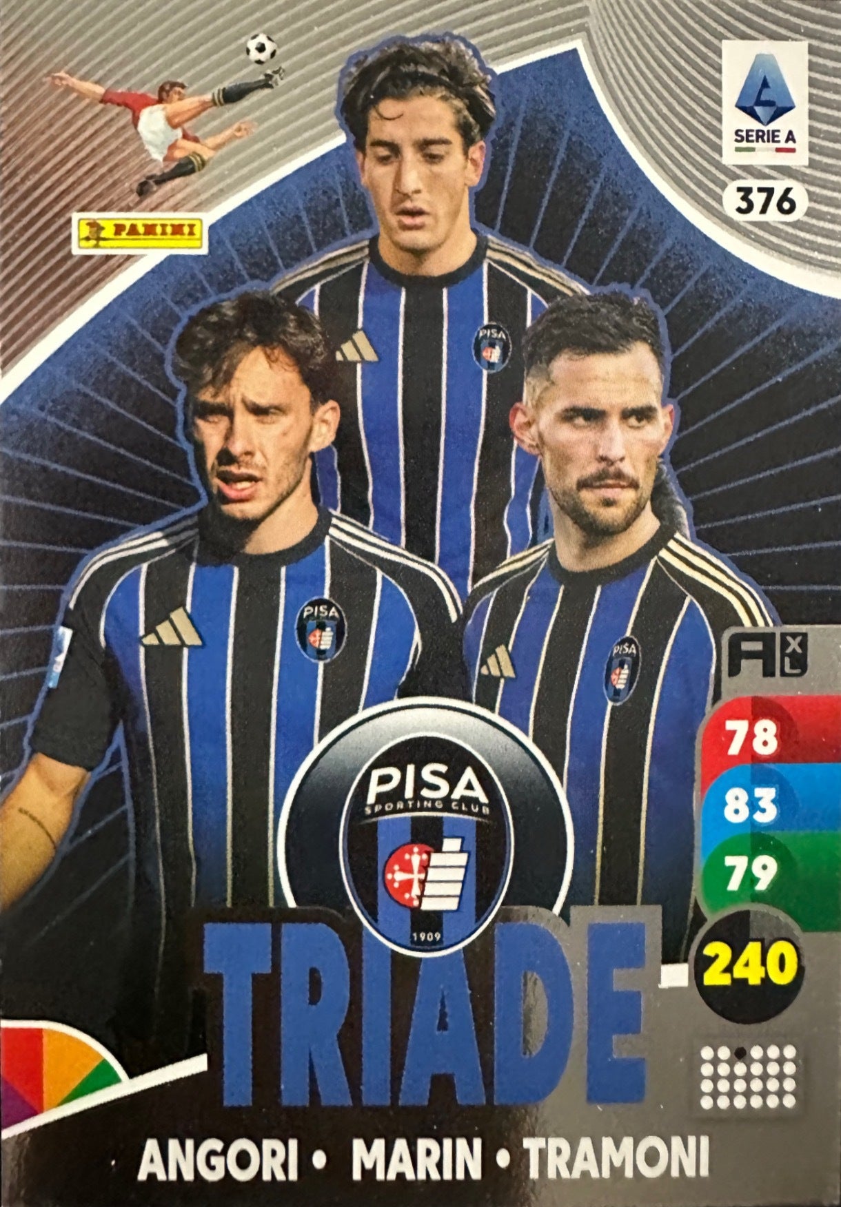 Panini Calciatori Adrenalyn XL 2025-26 card triade/diamante a scelta N. 301-400
