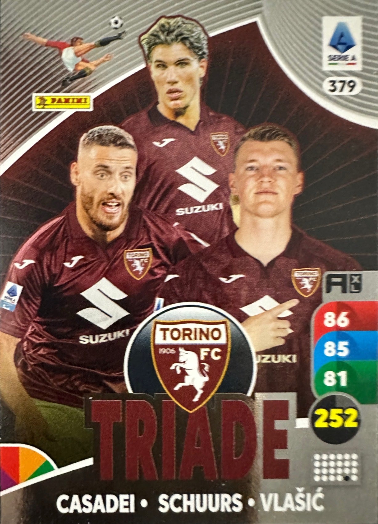 Panini Calciatori Adrenalyn XL 2025-26 card triade/diamante a scelta N. 301-400