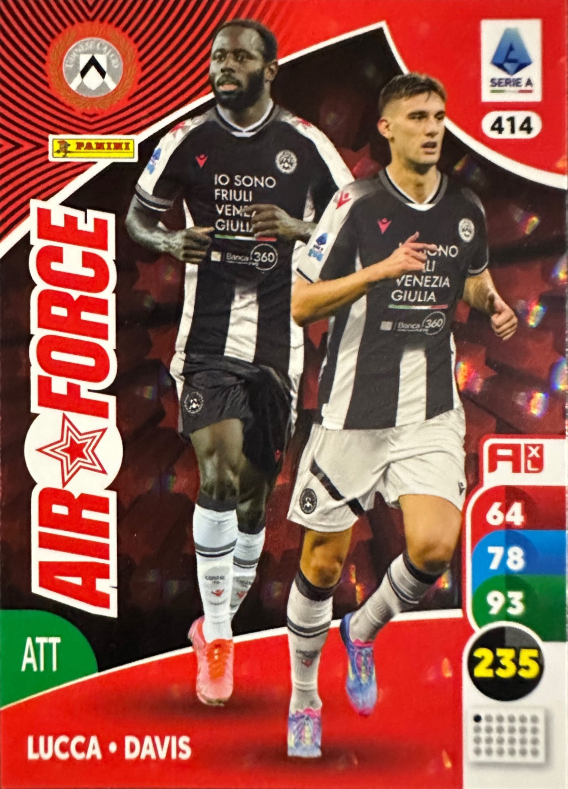 Panini Calciatori Adrenalyn XL 2025-26 card Air Force/Influencer/Impatto/Stella N. 401-478