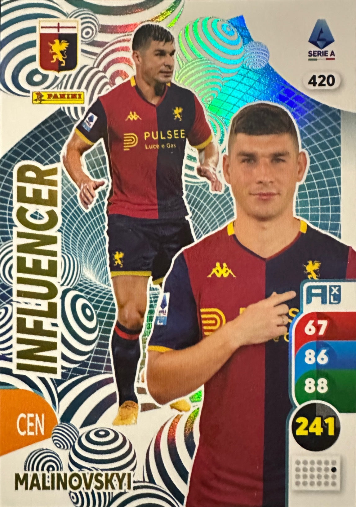 Panini Calciatori Adrenalyn XL 2025-26 card Air Force/Influencer/Impatto/Stella N. 401-478