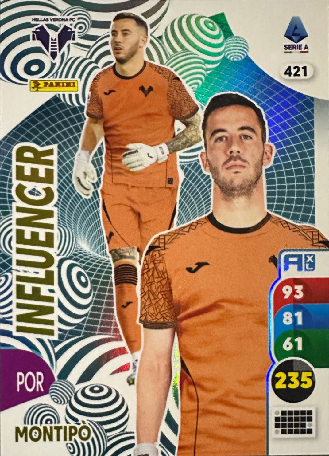 Panini Calciatori Adrenalyn XL 2025-26 card Air Force/Influencer/Impatto/Stella N. 401-478