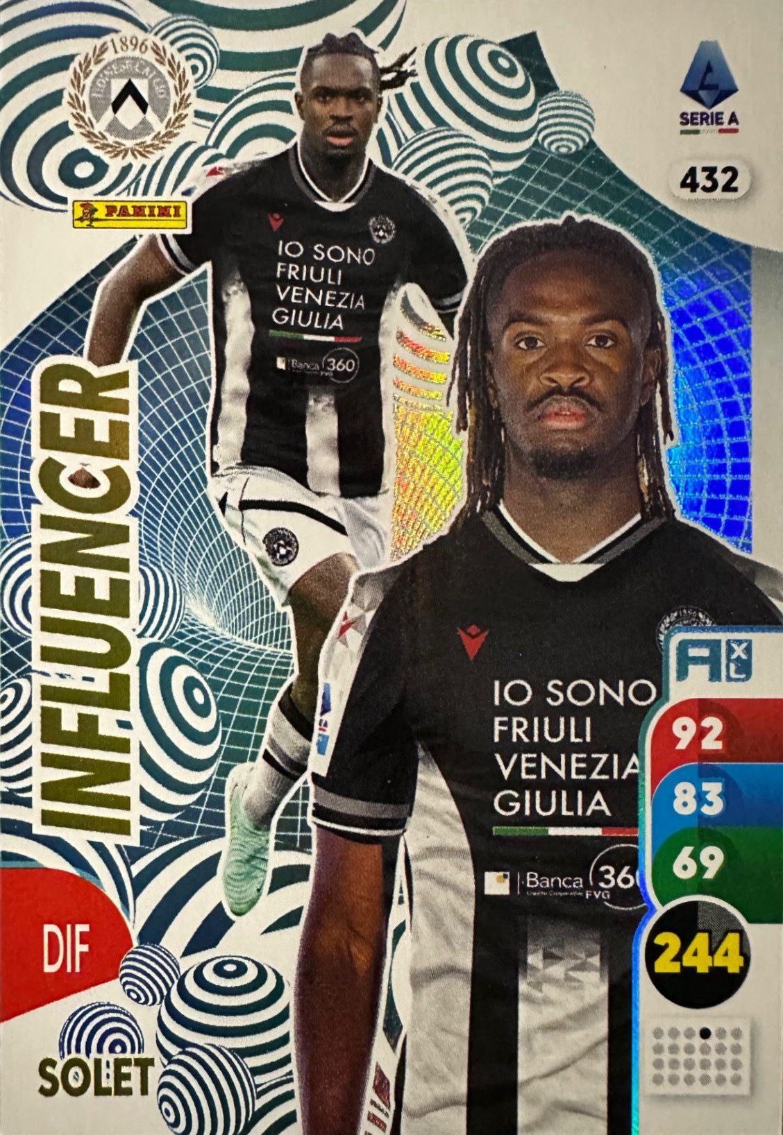Panini Calciatori Adrenalyn XL 2025-26 card Air Force/Influencer/Impatto/Stella N. 401-478