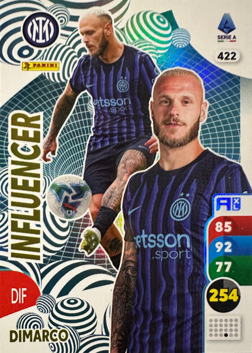 Panini Calciatori Adrenalyn XL 2025-26 card Air Force/Influencer/Impatto/Stella N. 401-478
