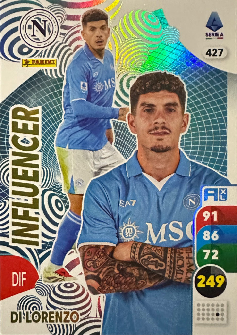 Panini Calciatori Adrenalyn XL 2025-26 card Air Force/Influencer/Impatto/Stella N. 401-478