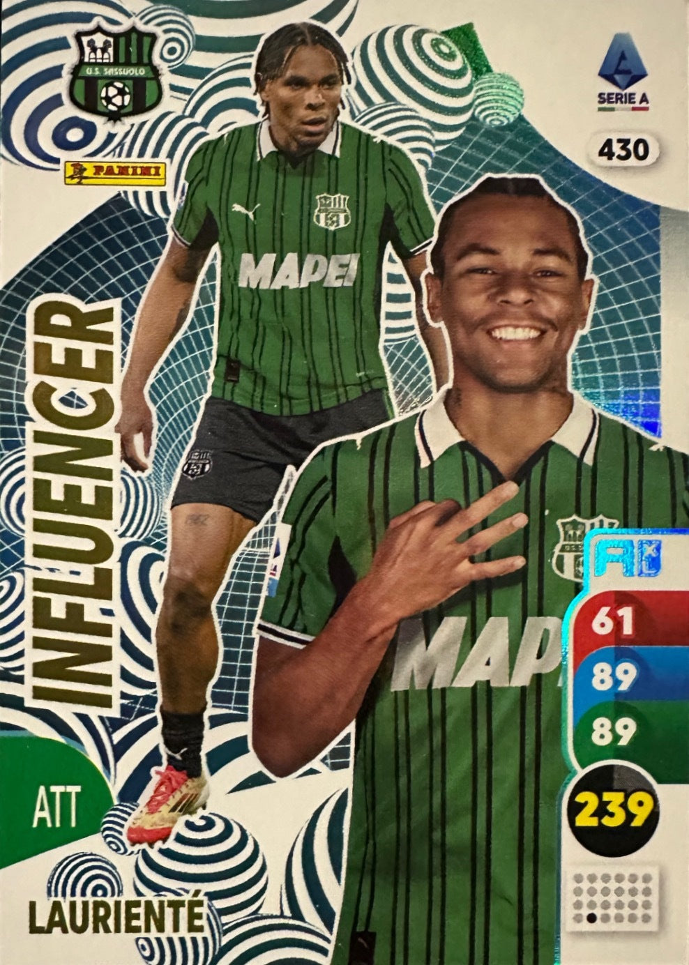 Panini Calciatori Adrenalyn XL 2025-26 card Air Force/Influencer/Impatto/Stella N. 401-478