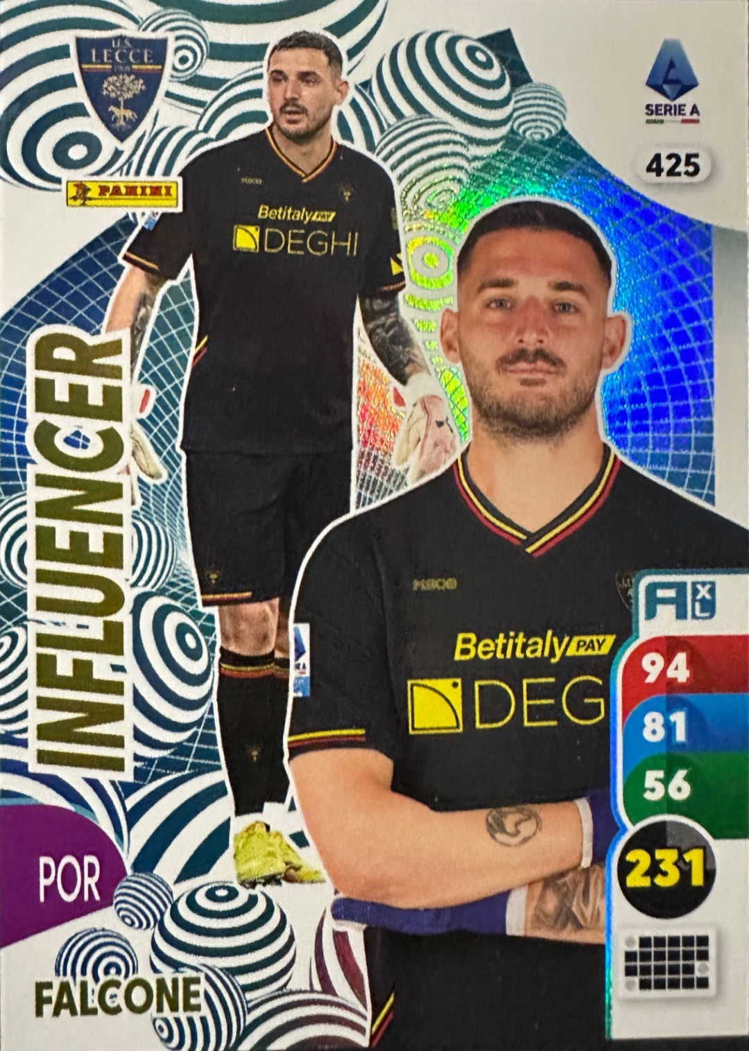 Panini Calciatori Adrenalyn XL 2025-26 card Air Force/Influencer/Impatto/Stella N. 401-478