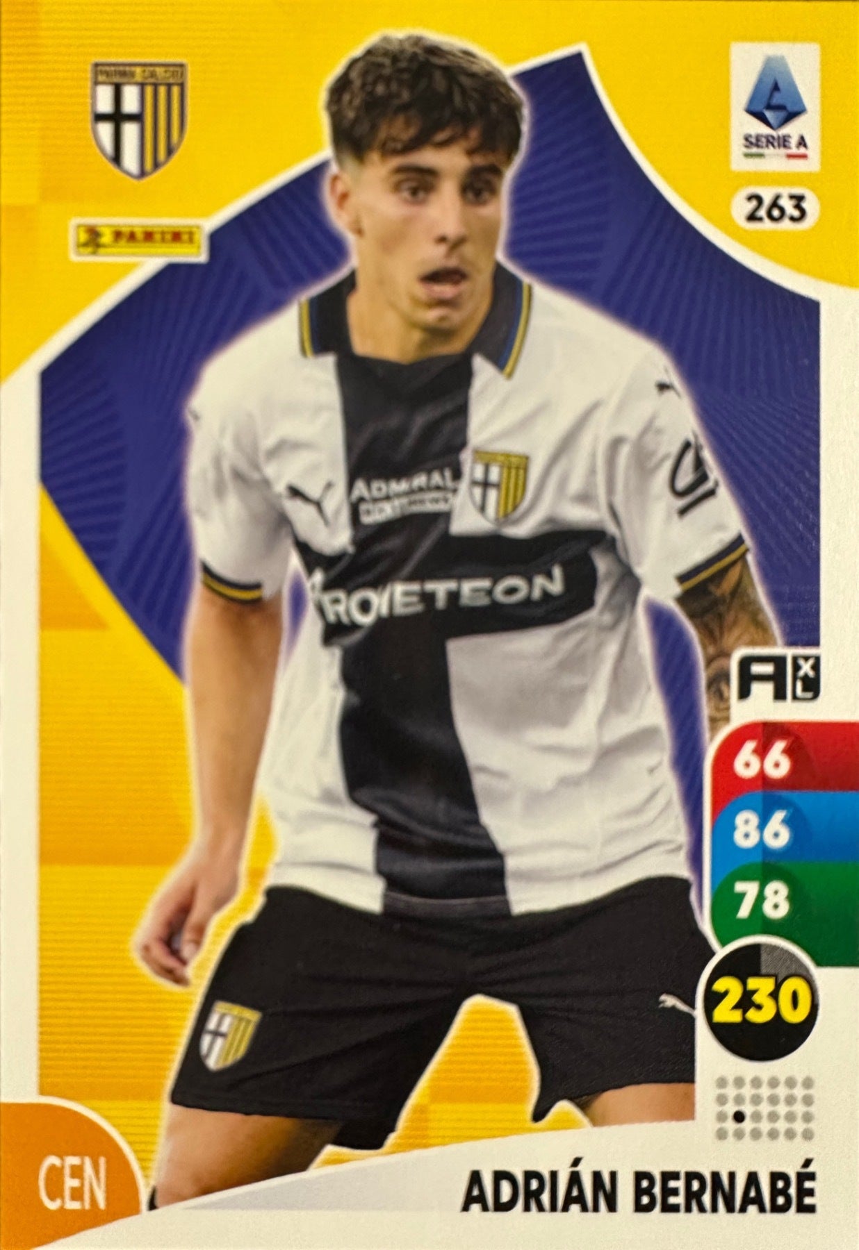 Panini Calciatori Adrenalyn XL 2025-26 card base logo a scelta N. 201-300
