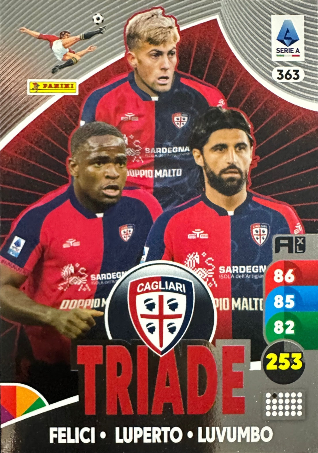 Panini Calciatori Adrenalyn XL 2025-26 card triade/diamante a scelta N. 301-400