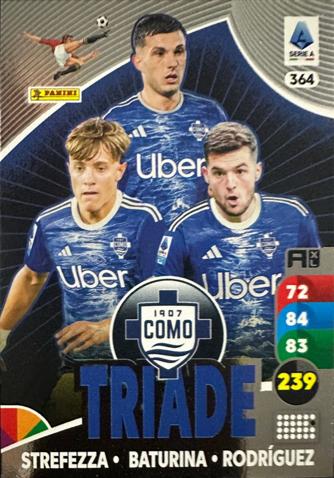 Panini Calciatori Adrenalyn XL 2025-26 card triade/diamante a scelta N. 301-400