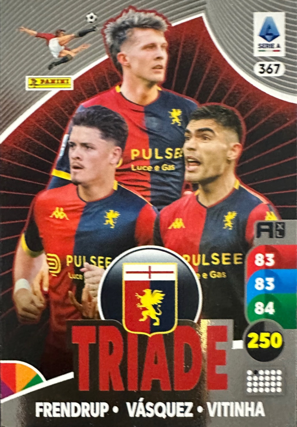 Panini Calciatori Adrenalyn XL 2025-26 card triade/diamante a scelta N. 301-400