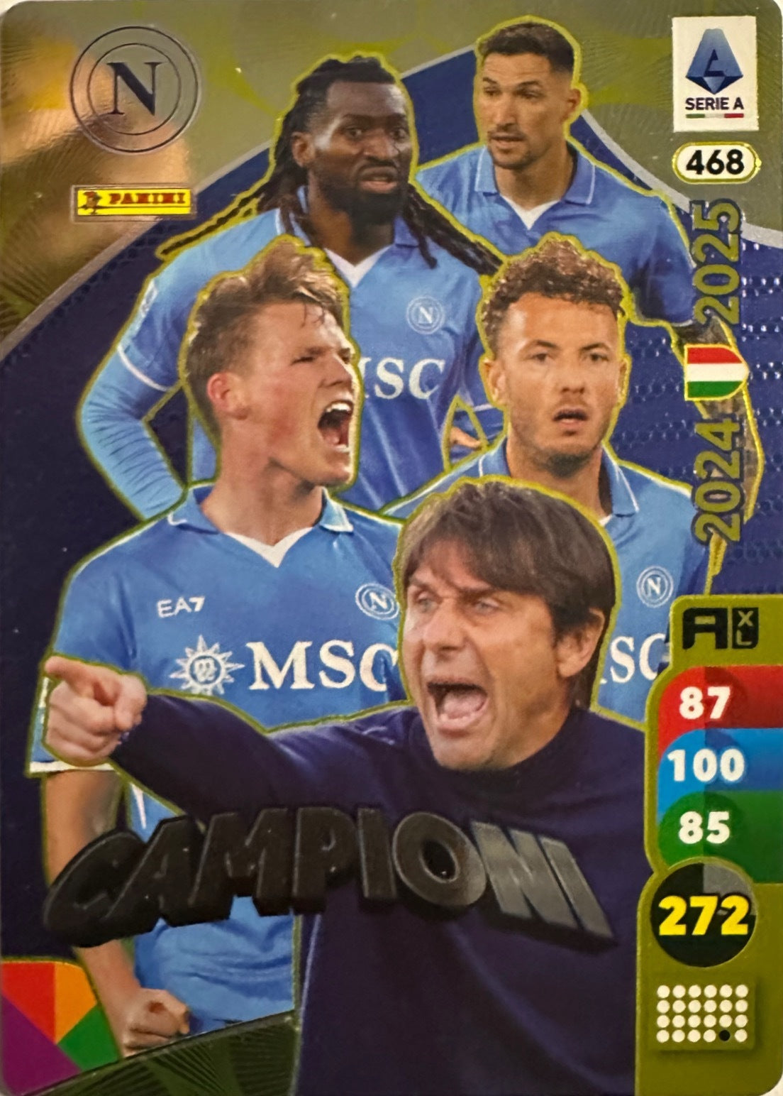Panini Calciatori Adrenalyn XL 2025-26 card Golden Baller/Blindata/Invincibile/Campioni N. 468-477