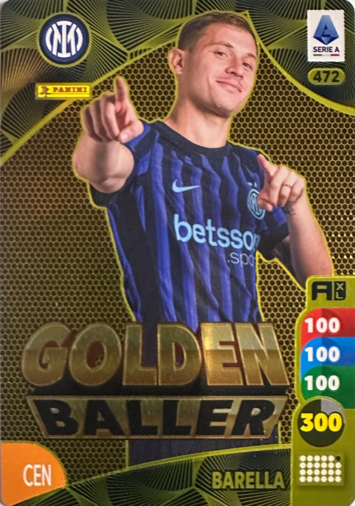 Panini Calciatori Adrenalyn XL 2025-26 card Golden Baller/Blindata/Invincibile/Campioni N. 468-477